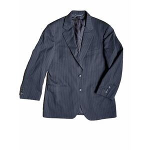 MADISON Brooks‎ Brothers Men's Black Stripe Wool Blazer 40R Luxury 2 Button 1818